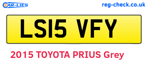 LS15VFY are the vehicle registration plates.