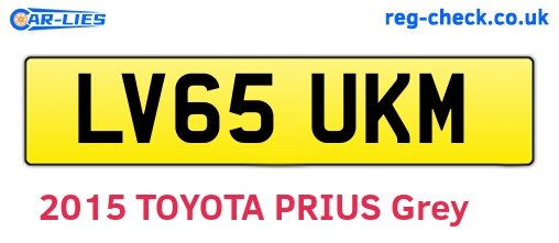 LV65UKM are the vehicle registration plates.