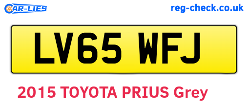 LV65WFJ are the vehicle registration plates.