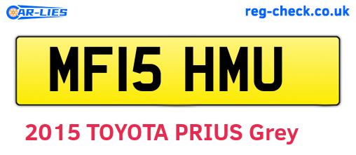 MF15HMU are the vehicle registration plates.