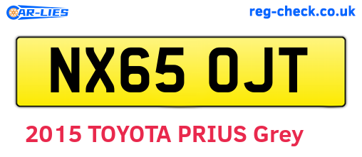 NX65OJT are the vehicle registration plates.