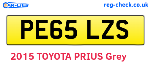 PE65LZS are the vehicle registration plates.