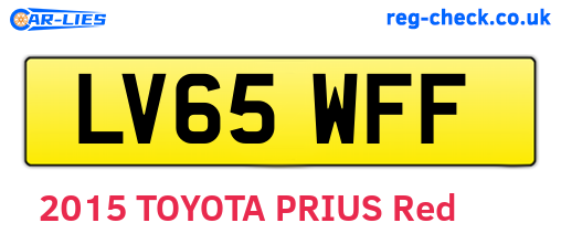 LV65WFF are the vehicle registration plates.
