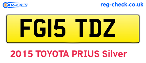 FG15TDZ are the vehicle registration plates.
