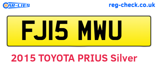 FJ15MWU are the vehicle registration plates.