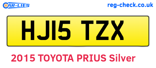 HJ15TZX are the vehicle registration plates.
