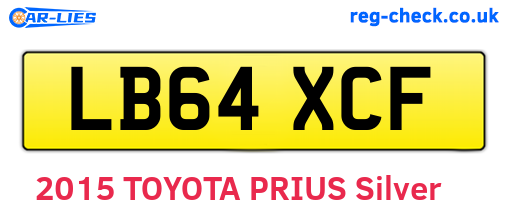 LB64XCF are the vehicle registration plates.