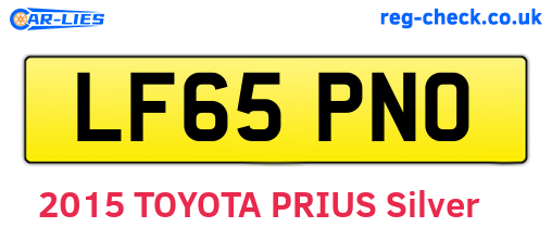 LF65PNO are the vehicle registration plates.