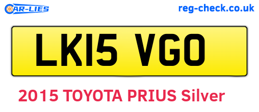 LK15VGO are the vehicle registration plates.