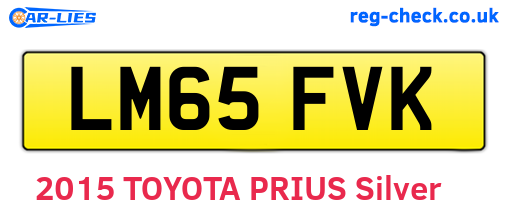 LM65FVK are the vehicle registration plates.