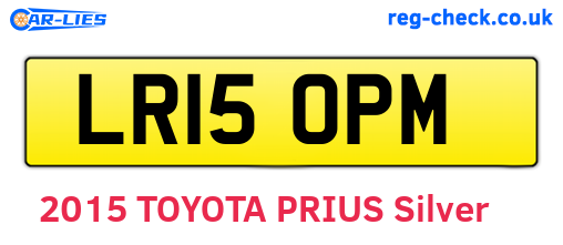 LR15OPM are the vehicle registration plates.