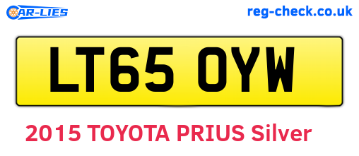 LT65OYW are the vehicle registration plates.