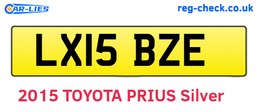 LX15BZE are the vehicle registration plates.