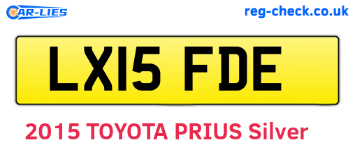 LX15FDE are the vehicle registration plates.