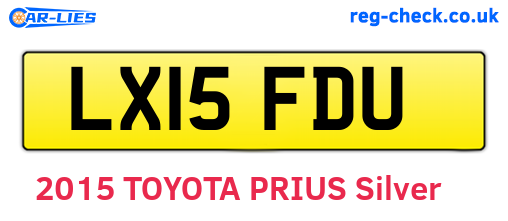 LX15FDU are the vehicle registration plates.