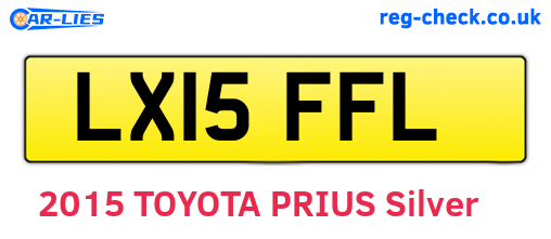 LX15FFL are the vehicle registration plates.