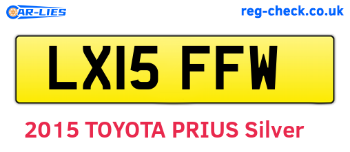 LX15FFW are the vehicle registration plates.