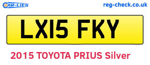 LX15FKY are the vehicle registration plates.