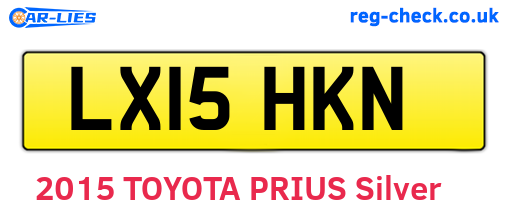 LX15HKN are the vehicle registration plates.