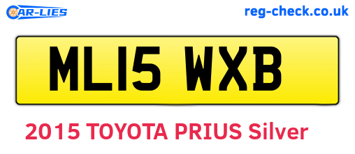 ML15WXB are the vehicle registration plates.