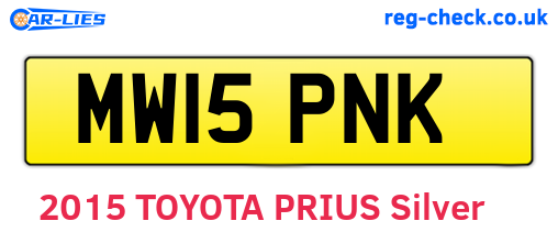 MW15PNK are the vehicle registration plates.