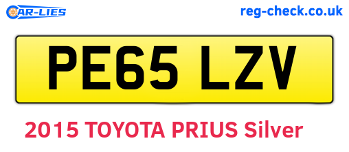 PE65LZV are the vehicle registration plates.