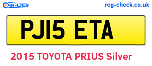 PJ15ETA are the vehicle registration plates.
