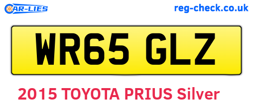 WR65GLZ are the vehicle registration plates.
