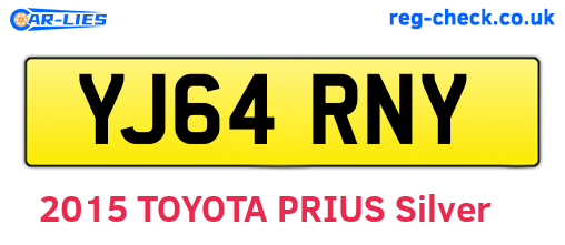 YJ64RNY are the vehicle registration plates.