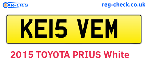 KE15VEM are the vehicle registration plates.