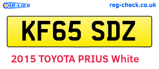 KF65SDZ are the vehicle registration plates.