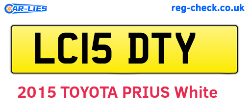 LC15DTY are the vehicle registration plates.