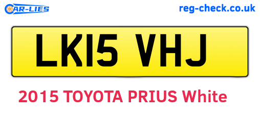 LK15VHJ are the vehicle registration plates.