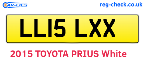 LL15LXX are the vehicle registration plates.