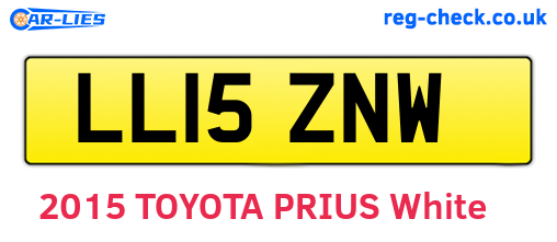 LL15ZNW are the vehicle registration plates.