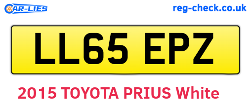 LL65EPZ are the vehicle registration plates.