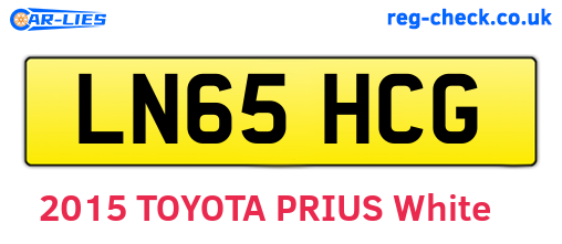 LN65HCG are the vehicle registration plates.