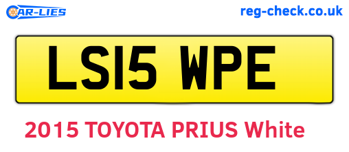 LS15WPE are the vehicle registration plates.