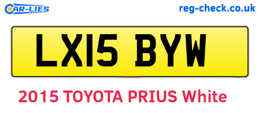 LX15BYW are the vehicle registration plates.