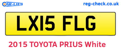 LX15FLG are the vehicle registration plates.