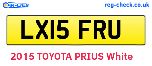 LX15FRU are the vehicle registration plates.