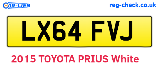 LX64FVJ are the vehicle registration plates.