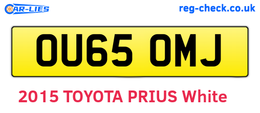 OU65OMJ are the vehicle registration plates.