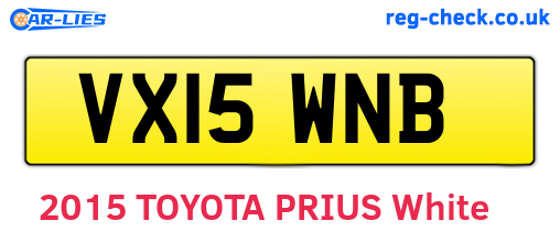 VX15WNB are the vehicle registration plates.