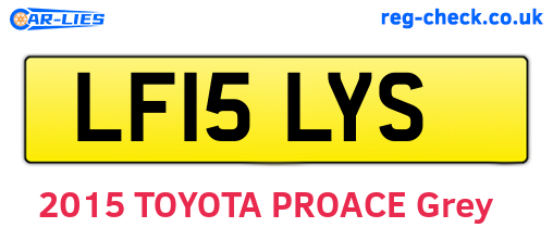 LF15LYS are the vehicle registration plates.