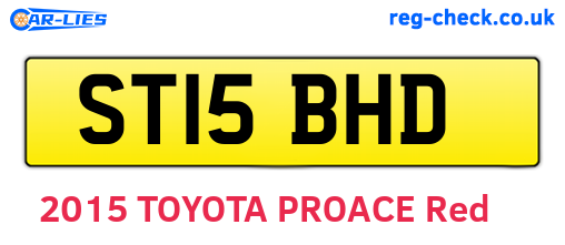 ST15BHD are the vehicle registration plates.