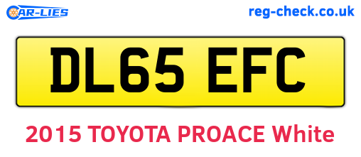 DL65EFC are the vehicle registration plates.
