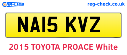 NA15KVZ are the vehicle registration plates.