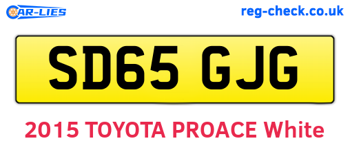 SD65GJG are the vehicle registration plates.