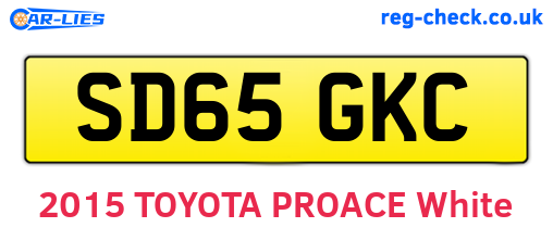 SD65GKC are the vehicle registration plates.